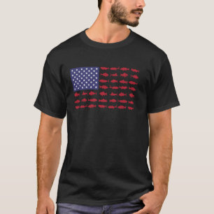 T-shirt Pêche à la basse du drapeau américain enfant garço