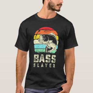 T-shirt Pêche à la basse rétro Pêcheur de basse vintage Pê
