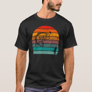 T-shirt Pêche à la basse rétro vintage pêche à l'angling p