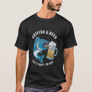T-shirt Pêche à la bière au poisson-chat Chasseur de poiss
