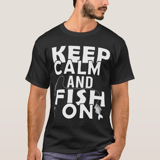 T-shirt Pêche à la canne à mouche Drapeau américain Rétro  (Devant)