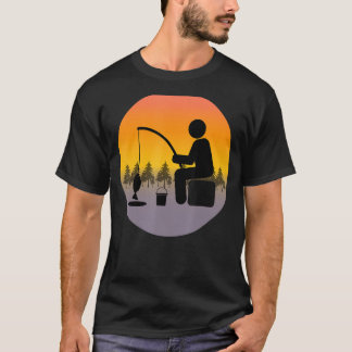 T-shirt Pêche à la glace Pêche Poisson Pêcheur Camping d'h