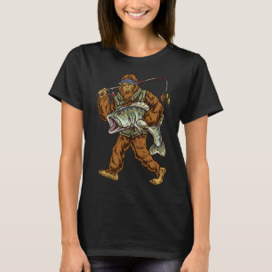 T-shirt Pêche à la grande bouche B Bigfoot Fisherman 1 