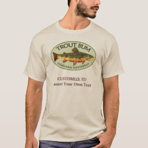 T-shirt Pêche à la mouche à la truite broyée
