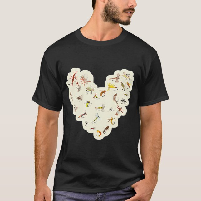 T-shirt Pêche à la mouche Amour (Devant)