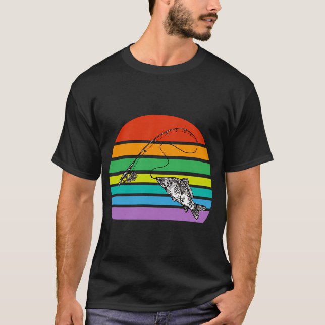 T-shirt Pêche à la mouche au coucher du soleil (Devant)