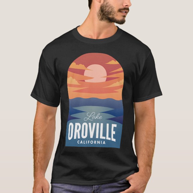 T-shirt Pêche à la mouche au coucher du soleil (Devant)