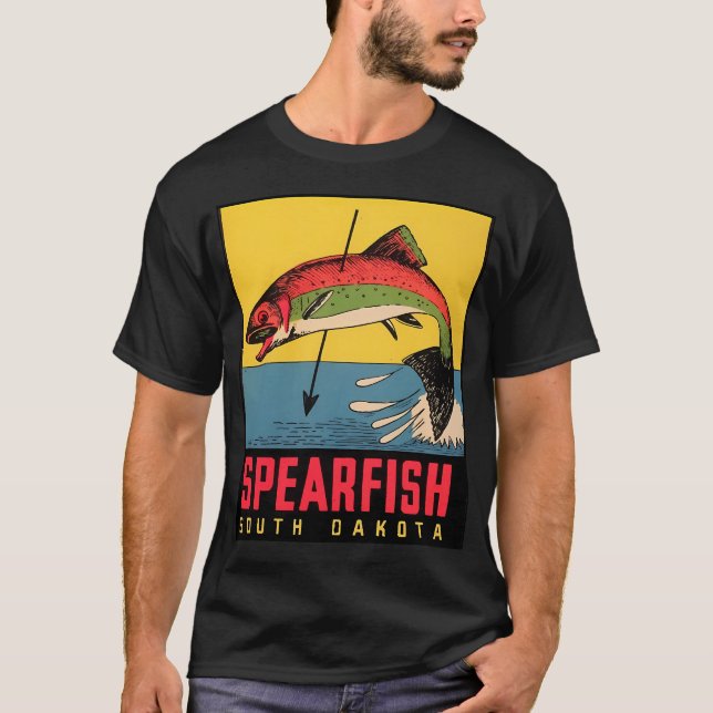 T-shirt Pêche à la mouche au coucher du soleil (Devant)