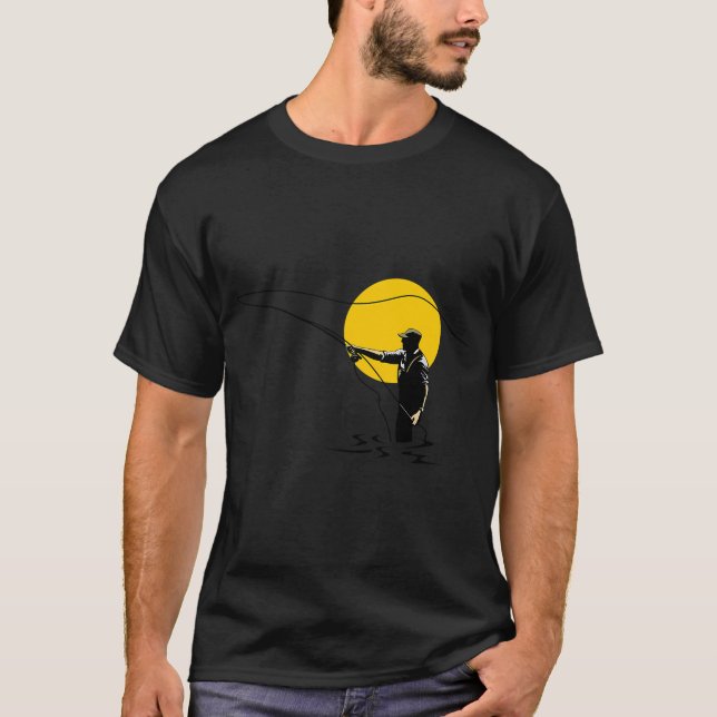 T-shirt Pêche à la mouche - Cadeau pour pêcheur (Devant)
