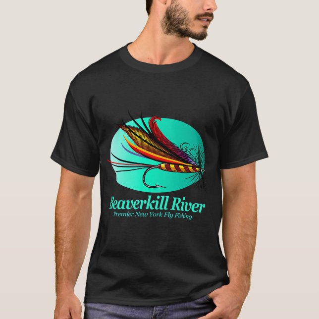 T-shirt Pêche à la mouche de la rivière Beaverkill (FSH) (Devant)