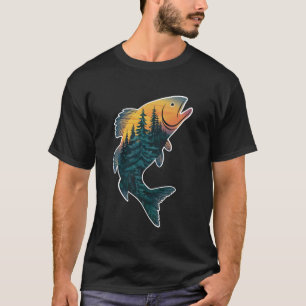 T-shirt Pêche à la mouche de la truite Extérieur Forêt Nat