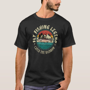 T-shirt Pêche à la mouche légendaire truite arc-en-ciel pê