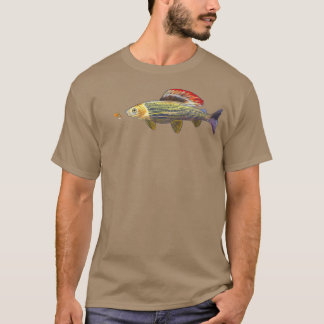 T-shirt Pêche à la mouche Poisson Grayling Nympher Mouche