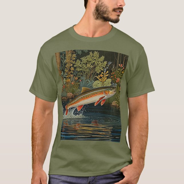 T-shirt Pêche à la mouche rustique (Devant)