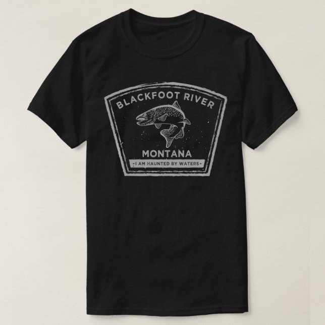 T-shirt Pêche à la mouche sur la rivière Blackfoot (Design devant)