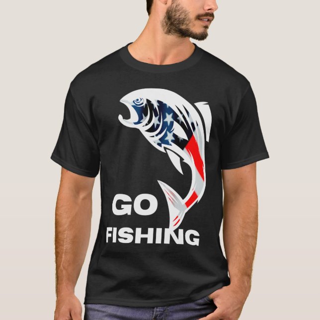 T-shirt Pêche à la mouche USA v2 (Devant)