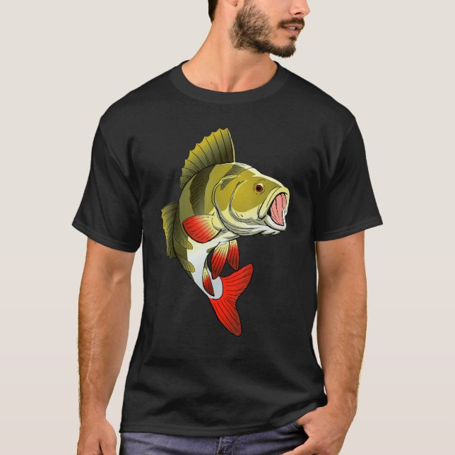 T-shirt Pêche à la perche des pêcheurs monstres de poisson (Devant)
