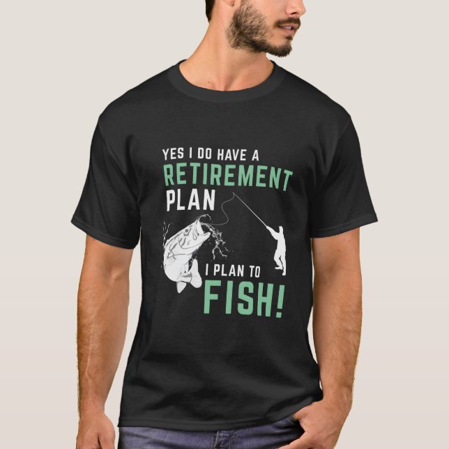 T-shirt Pêche à la retraite Pêche (Devant)