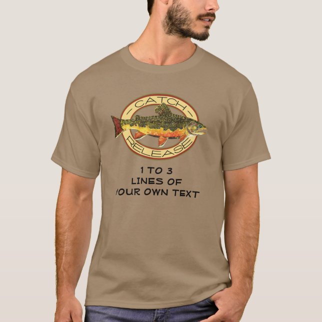 T-shirt Pêche à la truite (Devant)