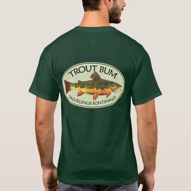 T-shirt Pêche à la truite (Dos)