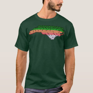 T-shirt Pêche à la truite truite arc-en-ciel Motif Carolin