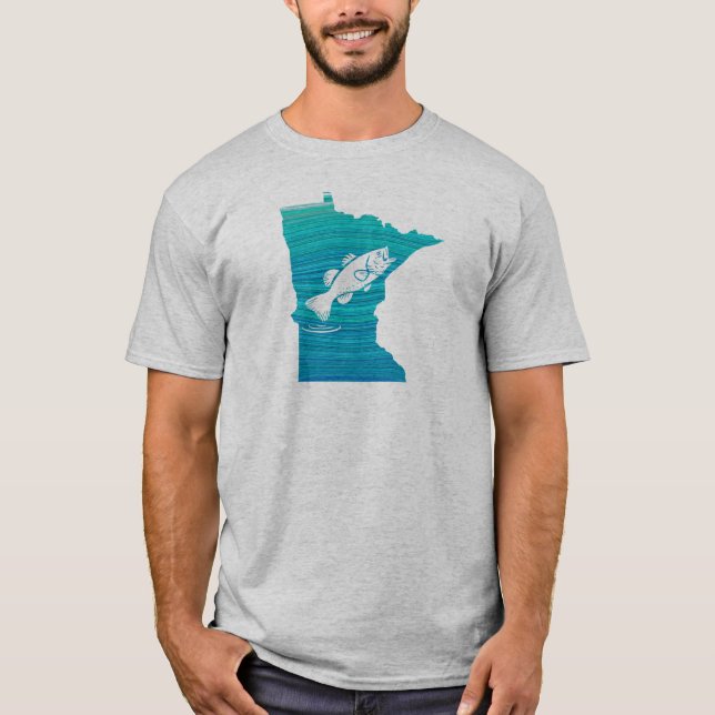 T-shirt Pêche à la vague dans le Minnesota (Devant)