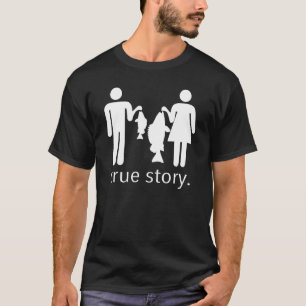 T-shirt Pêche à la vraie histoire