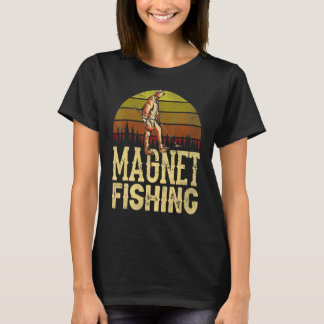 T-shirt Pêche à l'aimant Métal Rétro Chasseur de trésor Pê