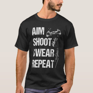 T-shirt Pêche à l'arc en aéroglisseur Viser Tirer Jurer Ré