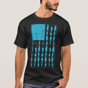 T-shirt Pêche à l'eau salée Hommes Drapeau américain Saltw