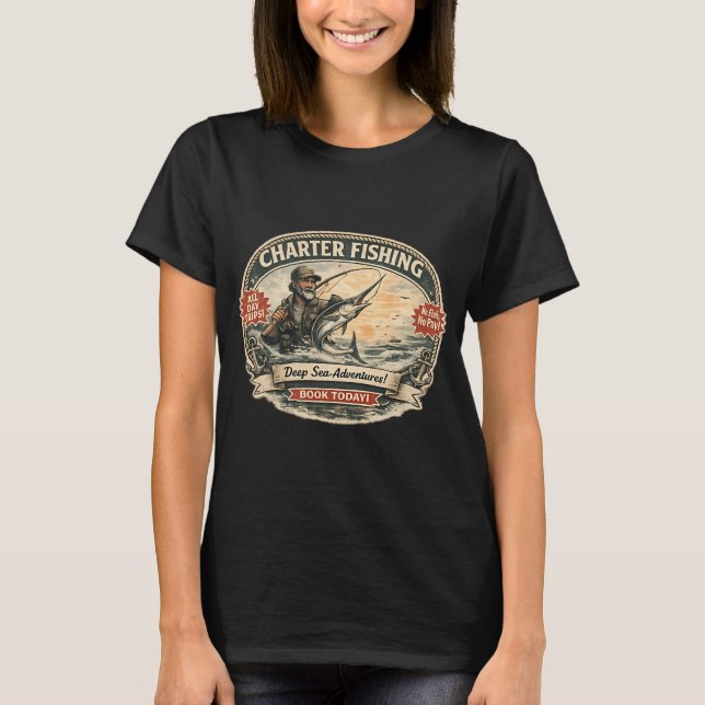 T-shirt Pêche à l'espadon en charter (Devant)