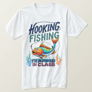 T-shirt Pêche à l'hameçon, coincé en classe