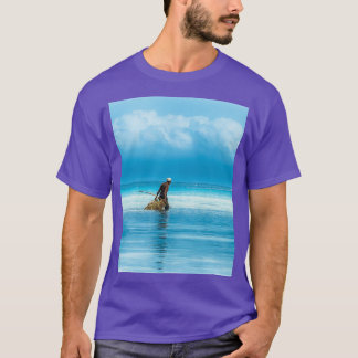 T-shirt Pêche à marée basse au large de la côte de l'art Z