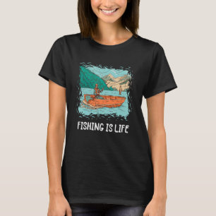 T-shirt Pêche À Vie Pêcheur Lac Pêcheur Pêcheur Première P