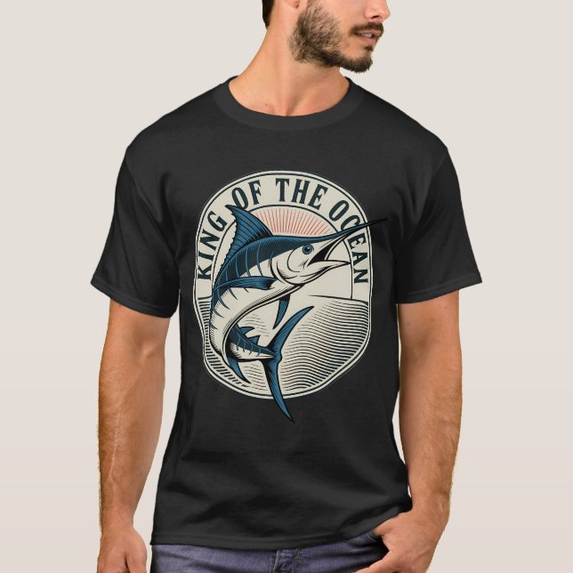 T-shirt Pêche Alien Rétro Vintage (Devant)