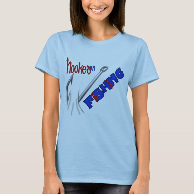 T-shirt Pêche Amusante Accrochée À La Pêche (Devant)