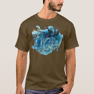 T-shirt Pêche Amusante Né À Poisson Basse Poisson Pêcheur