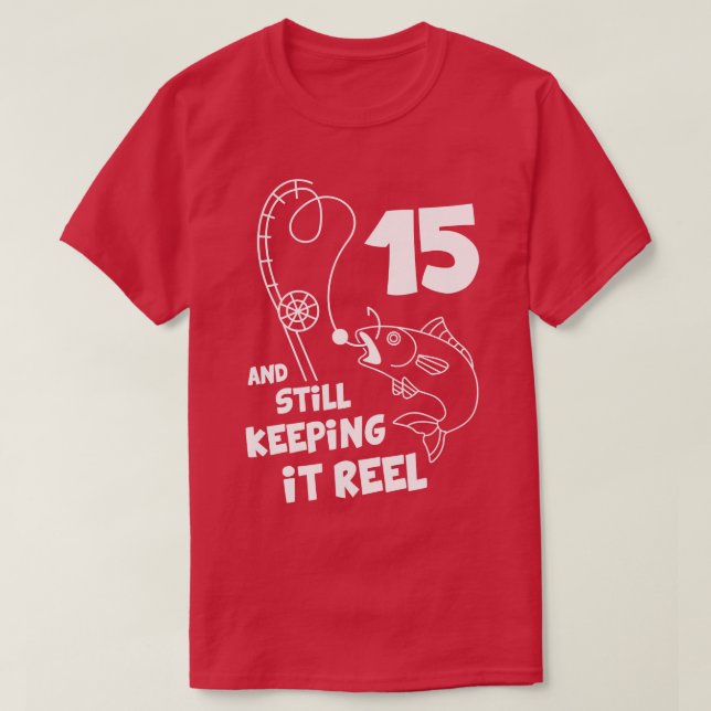 T-shirt Pêche Anniversaire 15ème Anniversaire Fisher Anniv (Design devant)