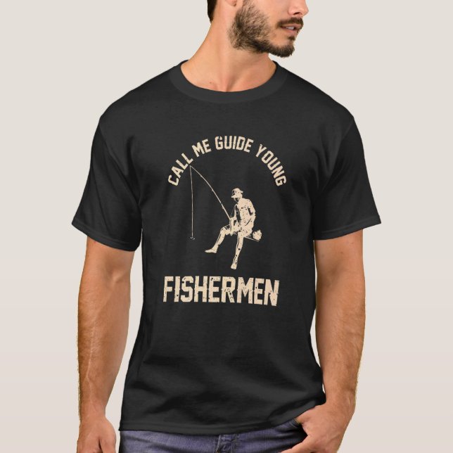 T-shirt Pêche Appelez-moi guide de jeunes pêcheurs  2 (Devant)