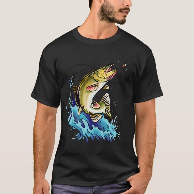 T-shirt Pêche au bar (Devant)