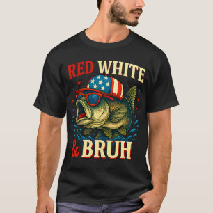 T-shirt Pêche au bass Drapeau américain