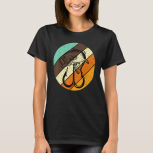 T-shirt Pêche au Bass Rétro Vintage Poisson Forêt Crochet