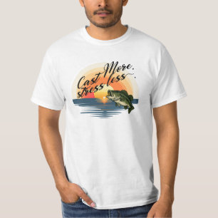 T-shirt Pêche au Bass Trophy Graphique Lancer plus, stress