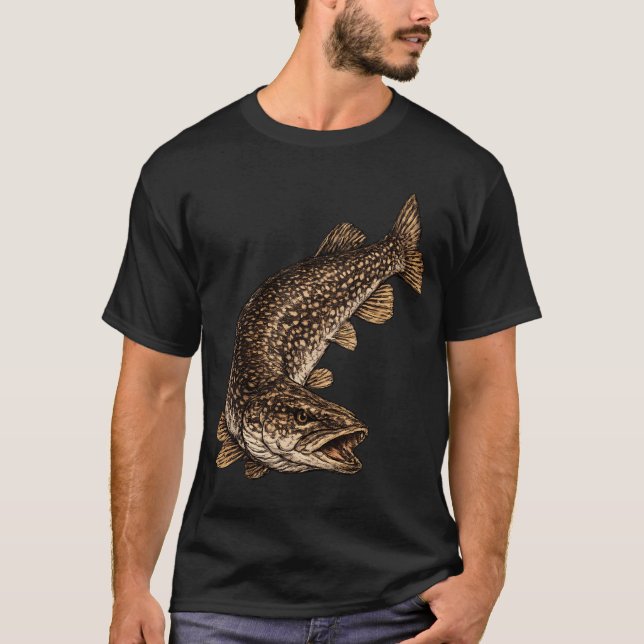 T-shirt Pêche au brochet du nord (Devant)