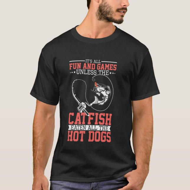 T-shirt Pêche au chat-poisson à tête plate (Devant)
