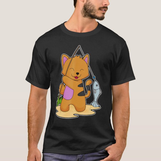 T-shirt Pêche au chat poisson pêcheur (Devant)
