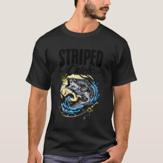 T-shirt Pêche au drapeau américain 4 juillet pêcheur patri