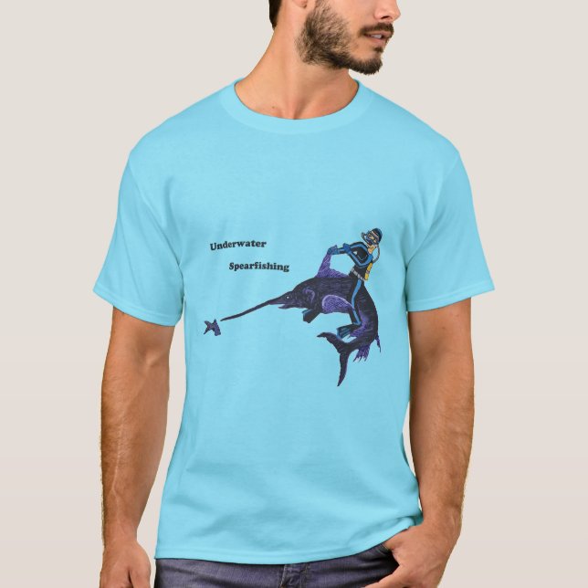 T-shirt Pêche au frisson avec espadon (Devant)