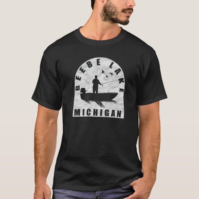 T-shirt Pêche au lac Beebe Michigan (Devant)