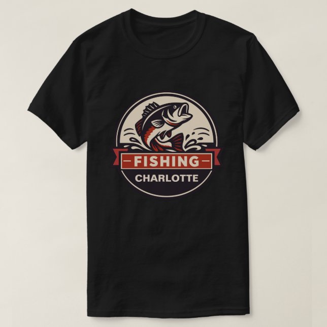 T-shirt Pêche au nom personnalisé (Design devant)